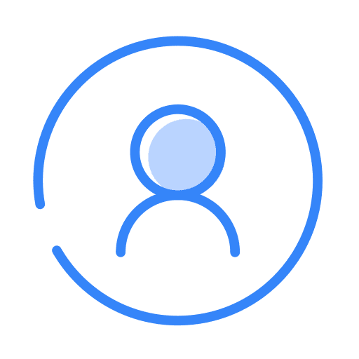 User icon with circular outline