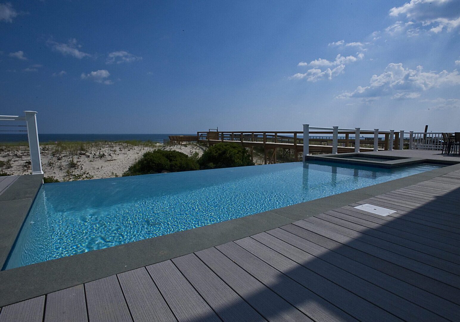 Oceanview pool with deck