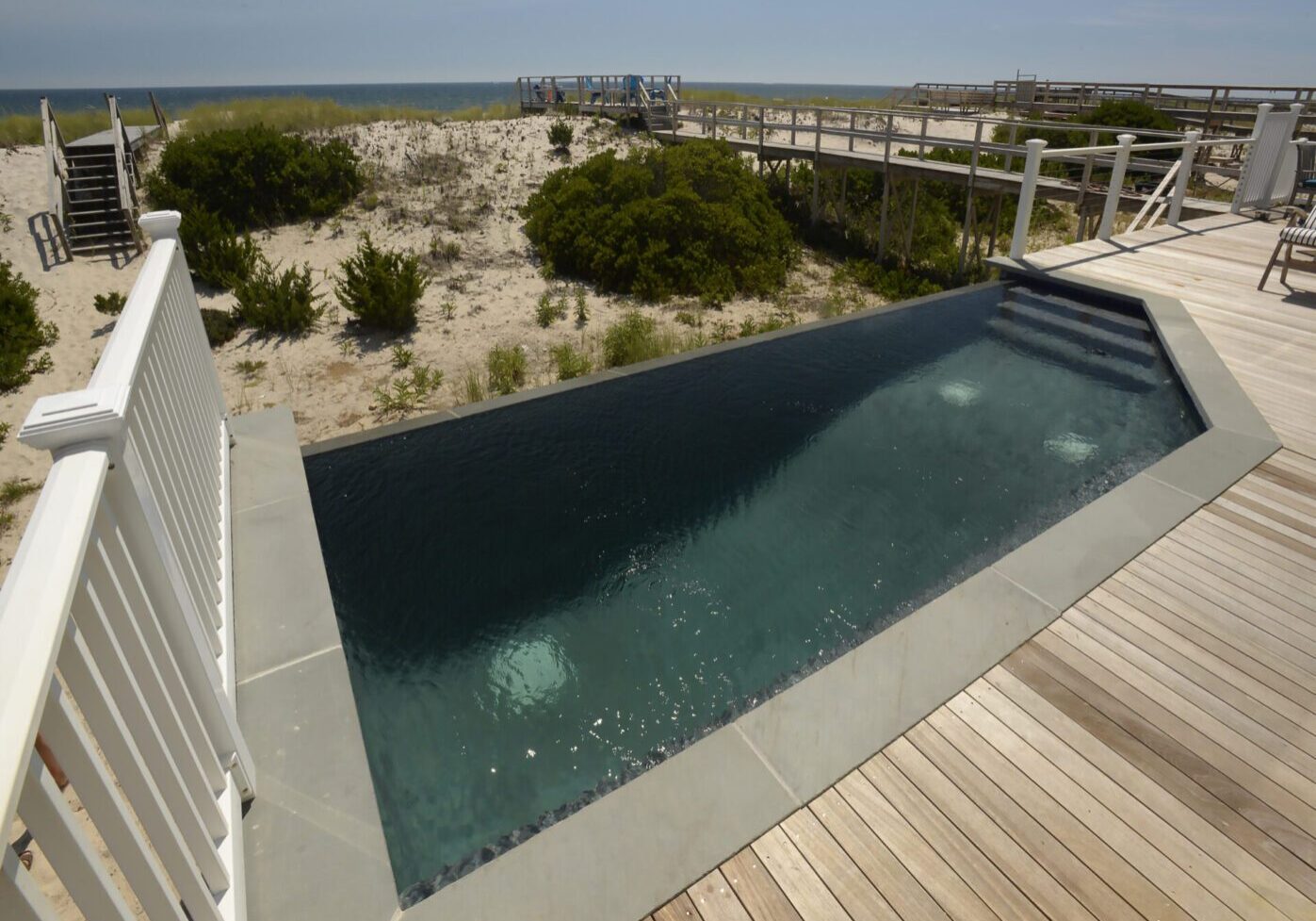 Small pool with ocean view